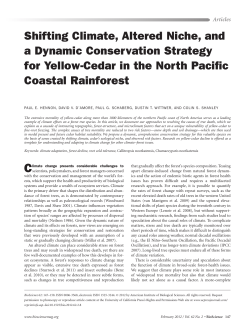 Shifting Climate, Altered Niche, and a Dynamic Conservation