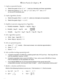 &Egrave; Extra Practice for Chapter 5 &Eacute;
