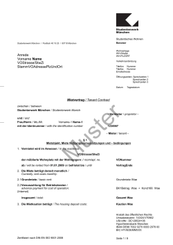 Sample contract - Studentenwerk München