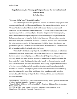 Hugo Falcandus, the History of the Tyrants