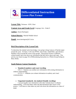 Tolerance - KWL Lesson