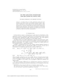 ON THE SATO-TATE CONJECTURE FOR QM