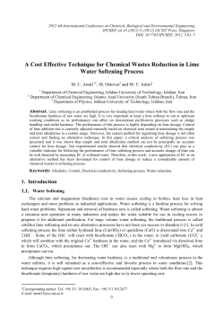 A Cost Effective Technique for Chemical Wastes Reduction