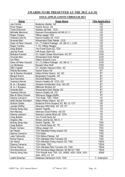 GSDCV 2011 Title Awards