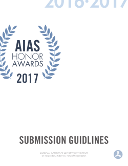 Submission Guidelines - American Institute of Architecture Students