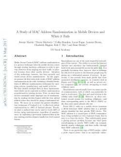 A Study of MAC Address Randomization in Mobile Devices and