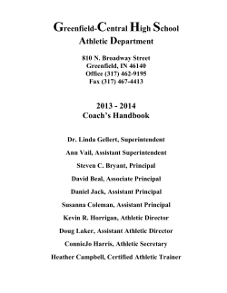 Coaches Handbook - Greenfield