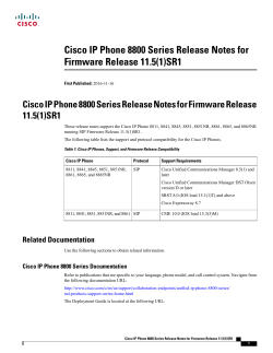 Cisco IP Phone 8800 Series Release Notes for Firmware Release