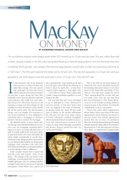 MacKay on Money, August 2012 - Chris MacKay Financial Planning