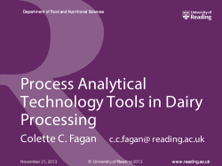 PAT tools in dairy processing - Society of Chemical Industry