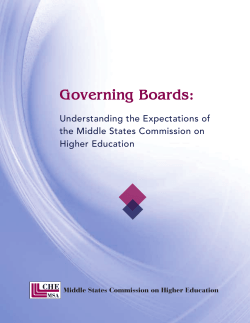 Governing Boards - Middle States Commission on Higher Education