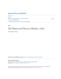 The History and Theory of Buckley v. Valeo