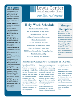 Newsletter - Lewis Center United Methodist Church