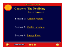 Chapter: The Nonliving Environment