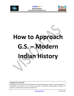 How to Approach GS &ndash; Modern Indian History