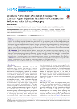 Localized Aortic Root Dissection Secondary to Contrast Agent