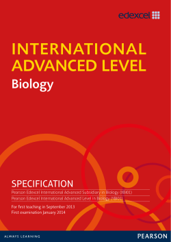 international advanced level - Edexcel