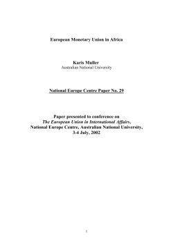 European Monetary Union in Africa