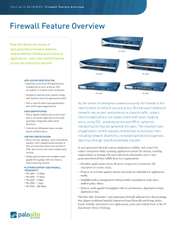 Firewall Feature Overview