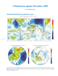 Climate4you update December 2009