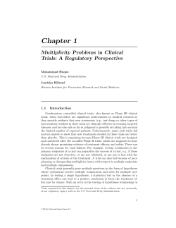 Multiplicity Problems in Clinical Trials: A Regulatory Perspective