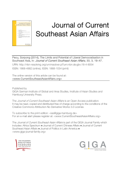 The Limits and Potential of Liberal Democratisation in Southeast Asia