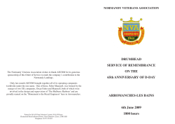 DRUMHEAD SERVICE OF REMEMBRANCE ON THE 65th