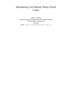 Introducing Low-Density Parity