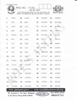 19. B2Bl 20. 11s6 21. 196 23. 1444 24. 2209 25. 1521 26. 2401