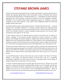 STEFANIE BROWN JAMES