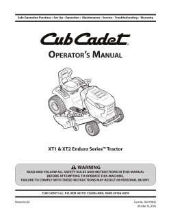 Cub Cadet 13WVA1CS009 Manual
