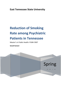 Reduction of Smoking Rate among Psychiatric Patients in Tennessee