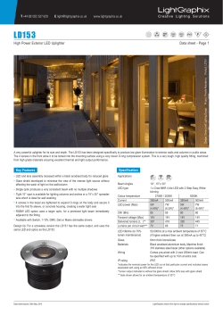 High Power Exterior LED Uplighter Data sheet