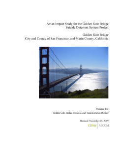 Avian Impact Study (AIS) - Golden Gate Bridge Suicide Barrier