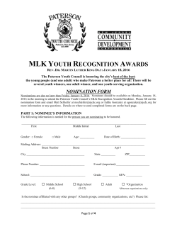 mlk youth recognition awards