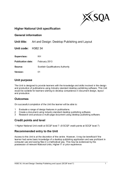 national unit specification: general information