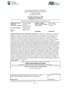 USDA Soil Permit
