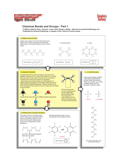 Chemical Bonds, Weak Bonds, Water