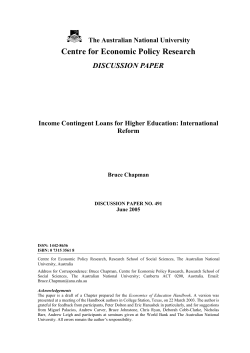 income contingent loans for higher education