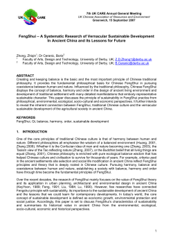 A Systematic Research of Vernacular Sustainable Development In