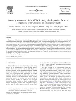 Accuracy assessment of the MODIS 16