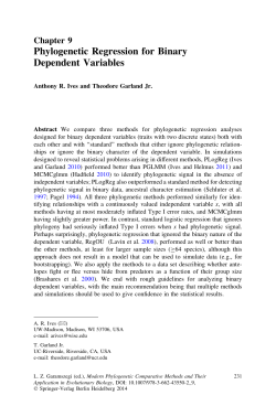 Phylogenetic Regression for Binary Dependent Variables