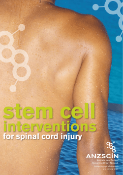 Stem Cell Interventions for Spinal Cord Injury