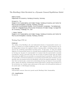 The HotellingGs Rule Revisited in a Dynamic General Equilibrium