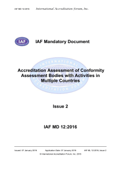 IAF MD 12:2016 - International Accreditation Forum