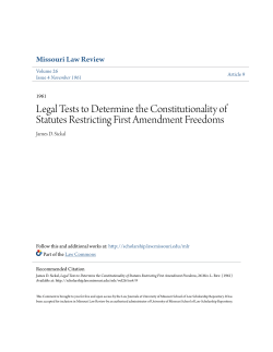 Legal Tests to Determine the Constitutionality of Statutes Restricting