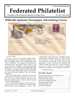 April 2012 - Northwest Federation of Stamp Clubs