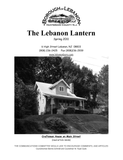 Spring Edition - Lebanon Borough