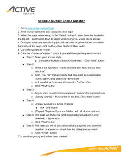 Adding A Multiple-Choice Question