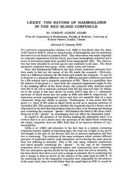 lxxxv. the nature of haemoglobin in the red blood corpuscle